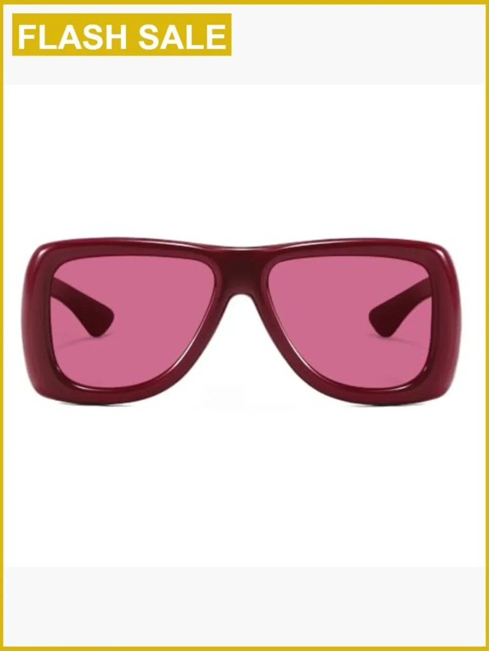 Retro Chunky Shield Oversized Aviator Sunglasses Square Wrap Around UV400